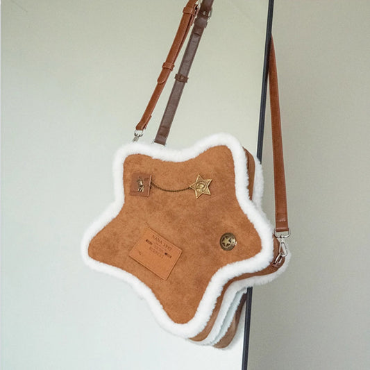 Star Furry Shoulder Bag